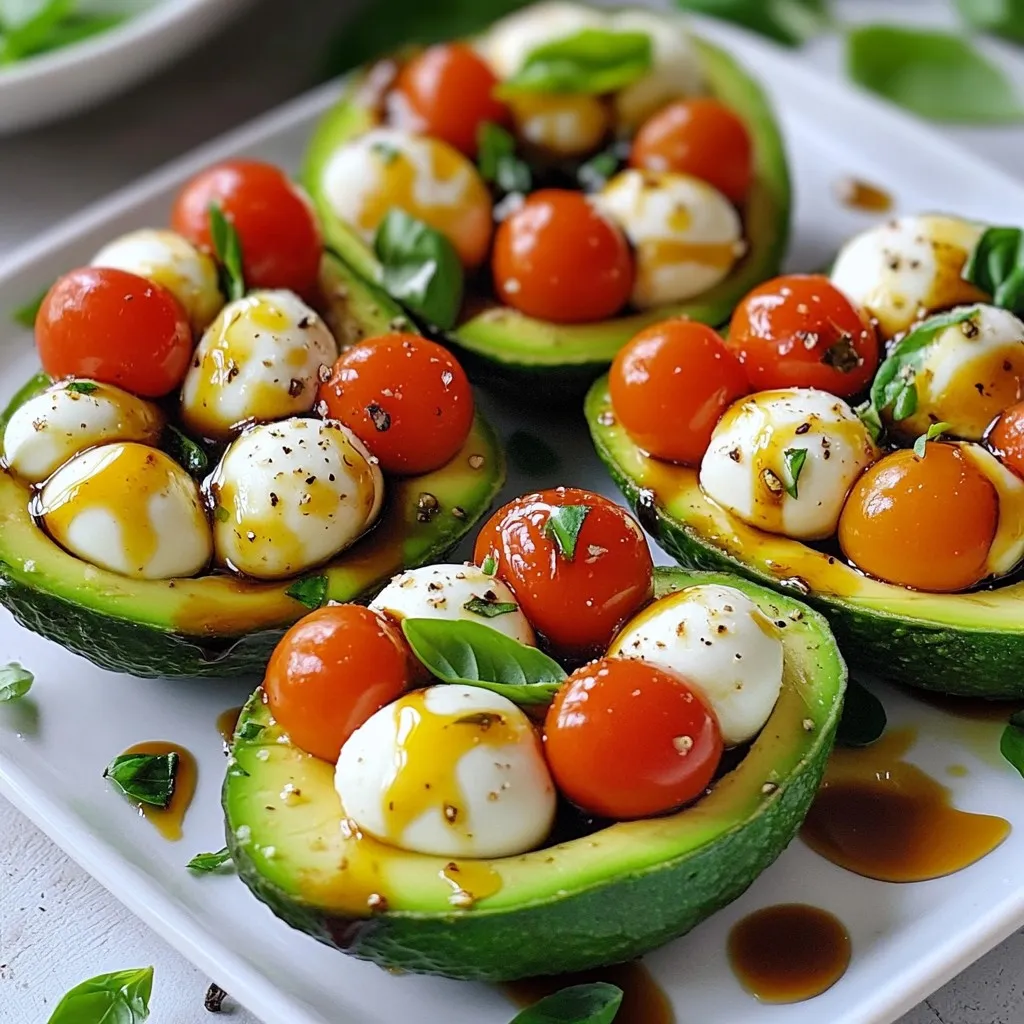 Caprese Stuffed Avocados Fresh and Flavorful Delight