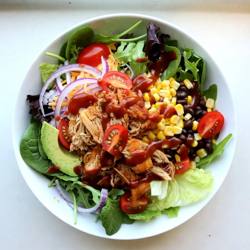 Savory BBQ Ranch Chicken Salad Quick and Easy Recipe