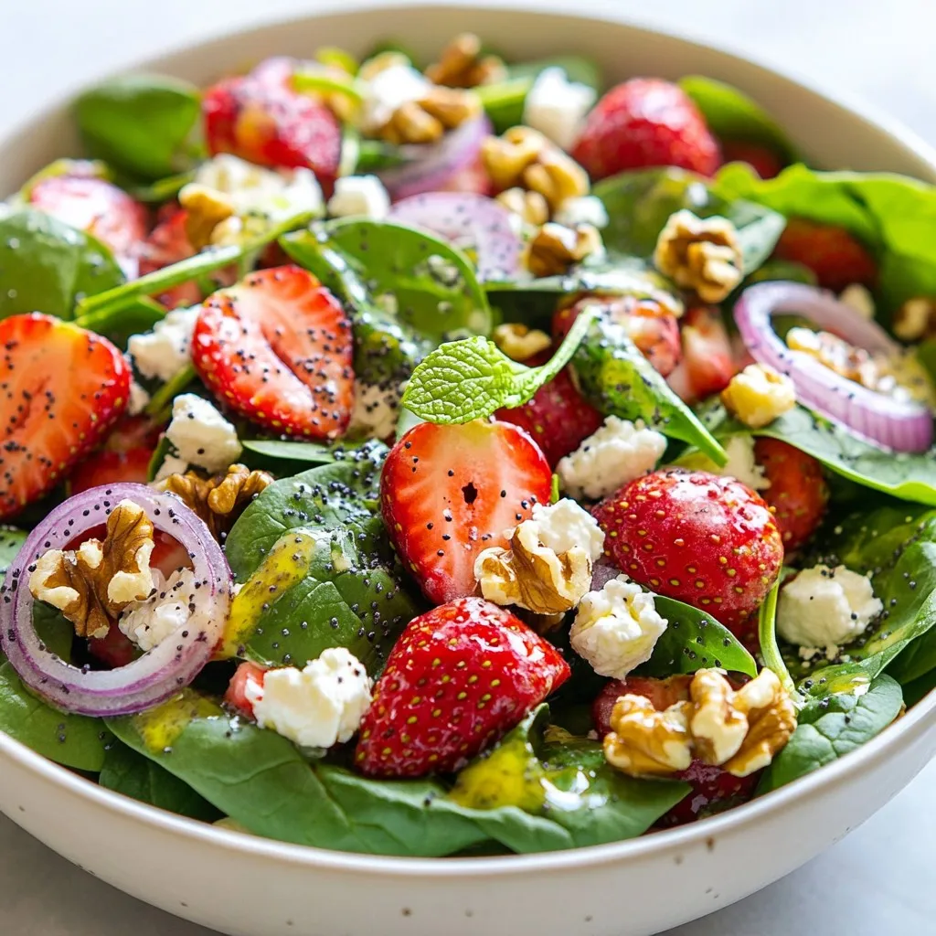 Strawberry Spinach Salad with Poppy Seed Dressing Recipe