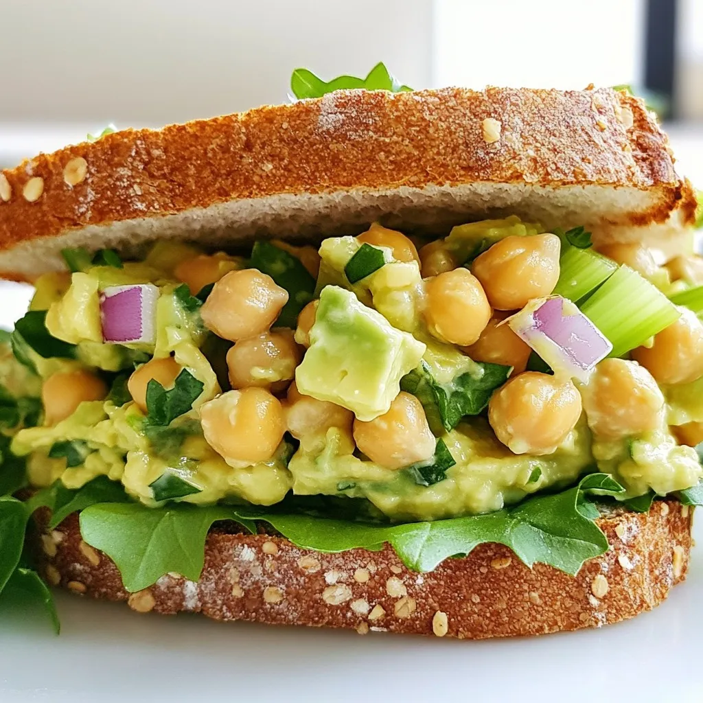 Avocado Chickpea Salad Sandwich Simple and Tasty Meal