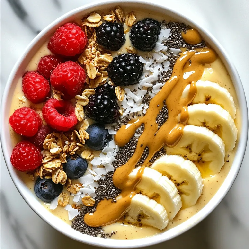 Peanut Butter Banana Smoothie Bowl Energizing Boost