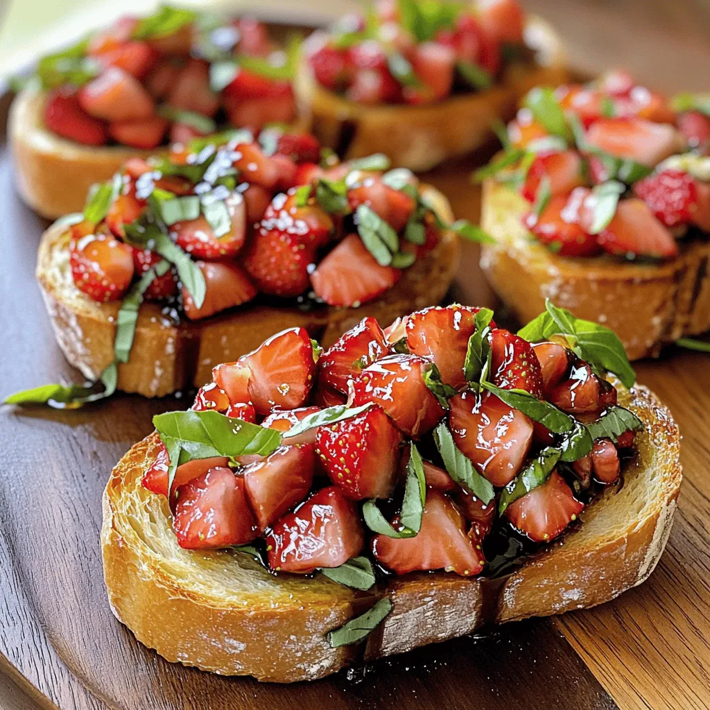 Strawberry Basil Bruschetta Flavorful Summer Treat