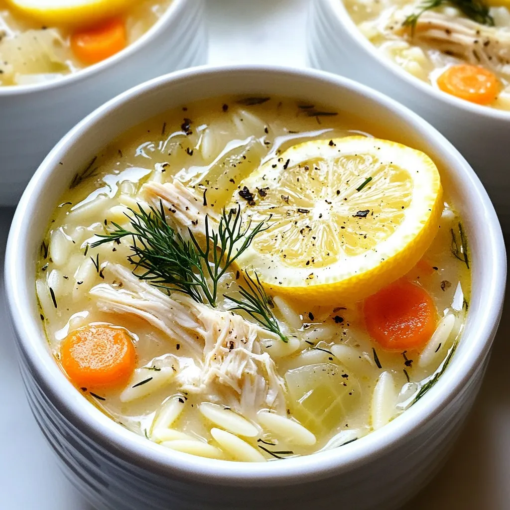 Greek Lemon Chicken Soup Comforting and Savory Dish