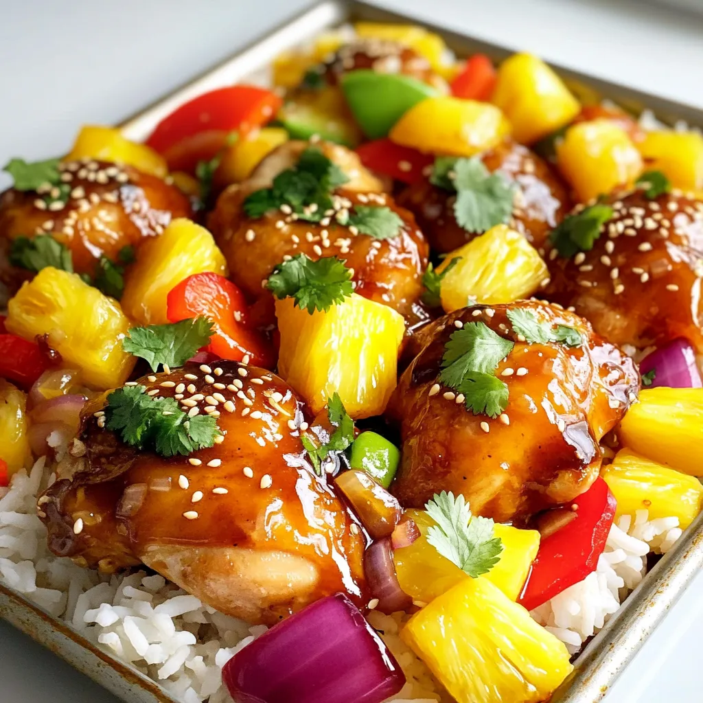 Sheet-Pan Sweet and Sour Chicken with Pineapple Delight