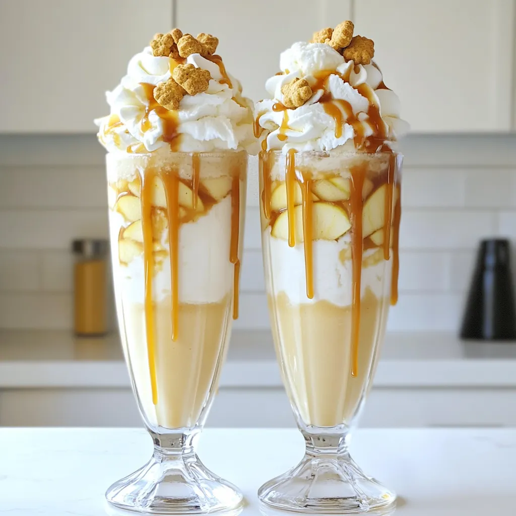 Caramel Apple Milkshake Delightful and Creamy Treat