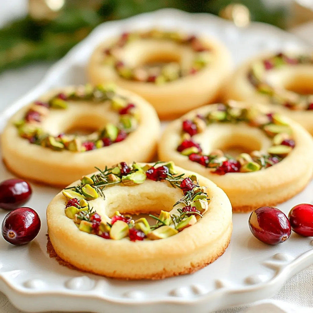 Pistachio Cranberry Wreath Cookies Festive Treats Delight