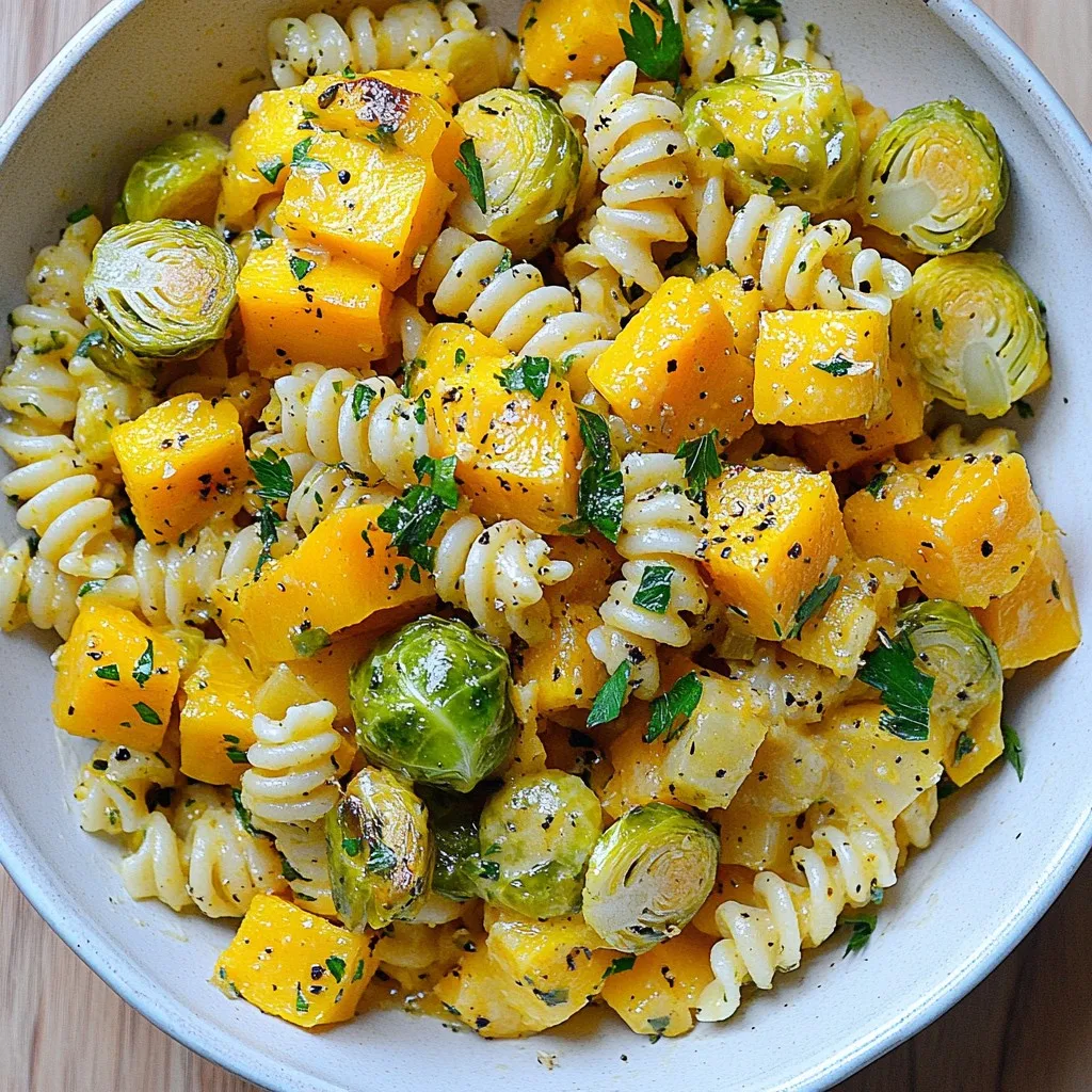 Butternut Squash Brussels Pasta Delightful and Easy