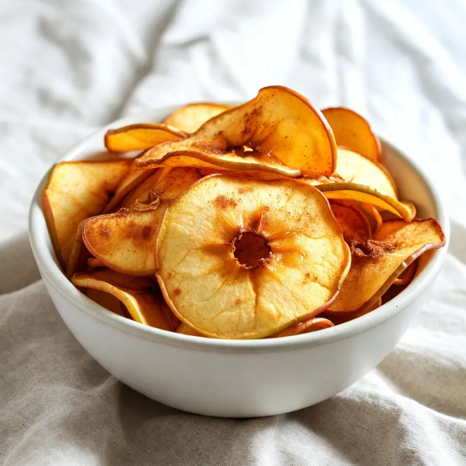 Caramel Cinnamon Apple Chips Sweet and Crunchy Treat
