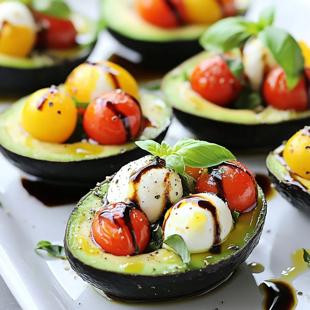 Caprese Stuffed Avocados Delightful and Fresh Meal