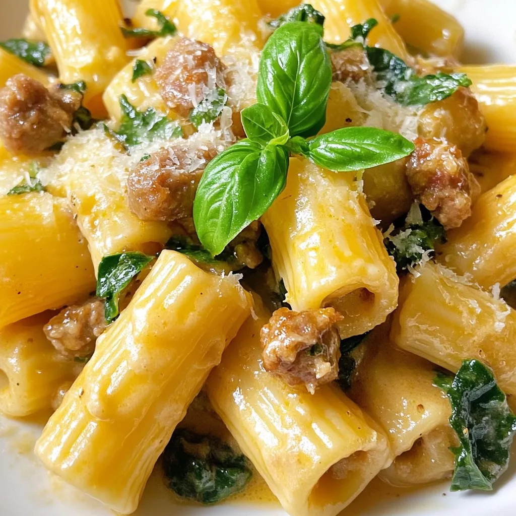 Creamy Sausage Rigatoni Flavorful Dinner Delight