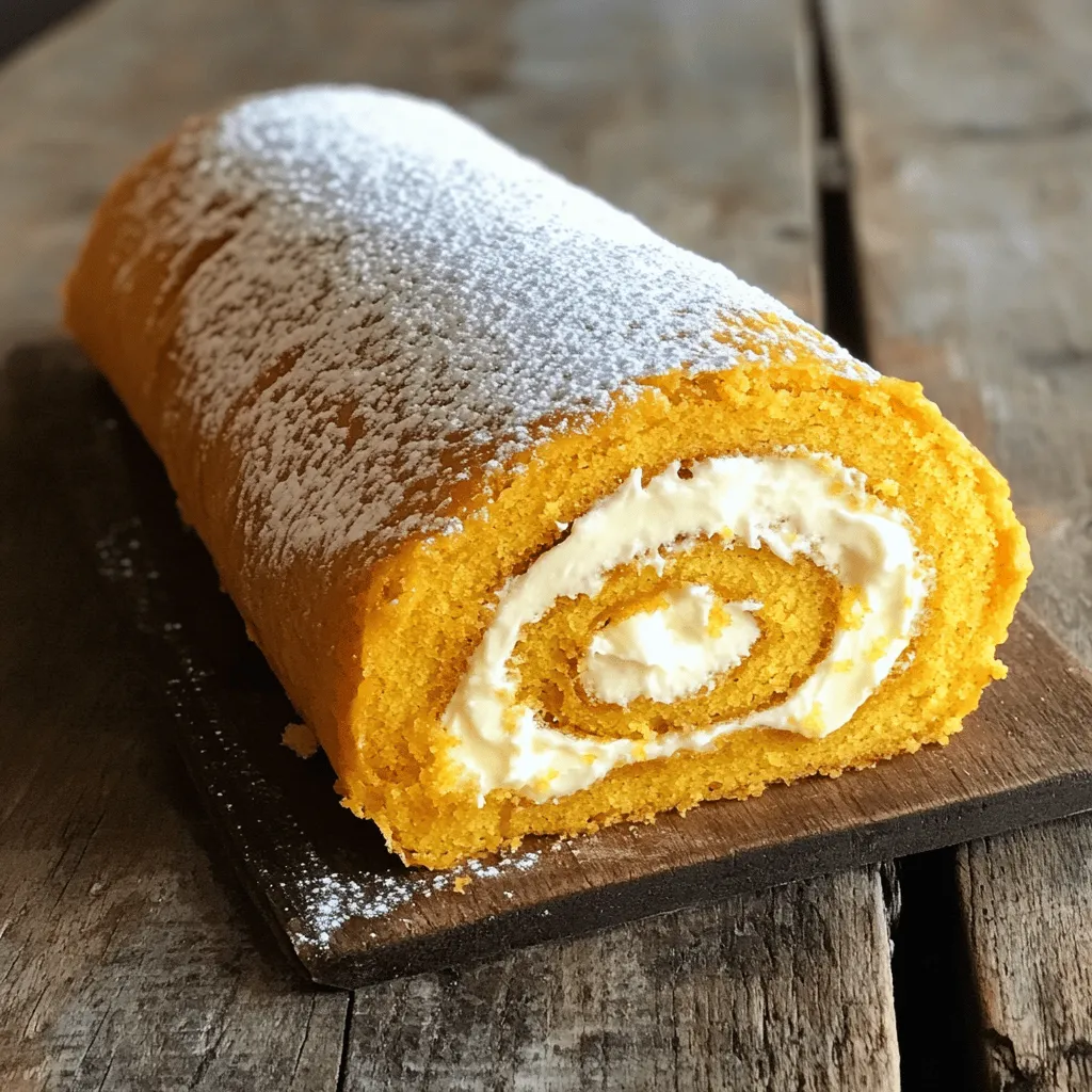 Pumpkin Spice Cream Cheese Roll Cake Delightful Recipe