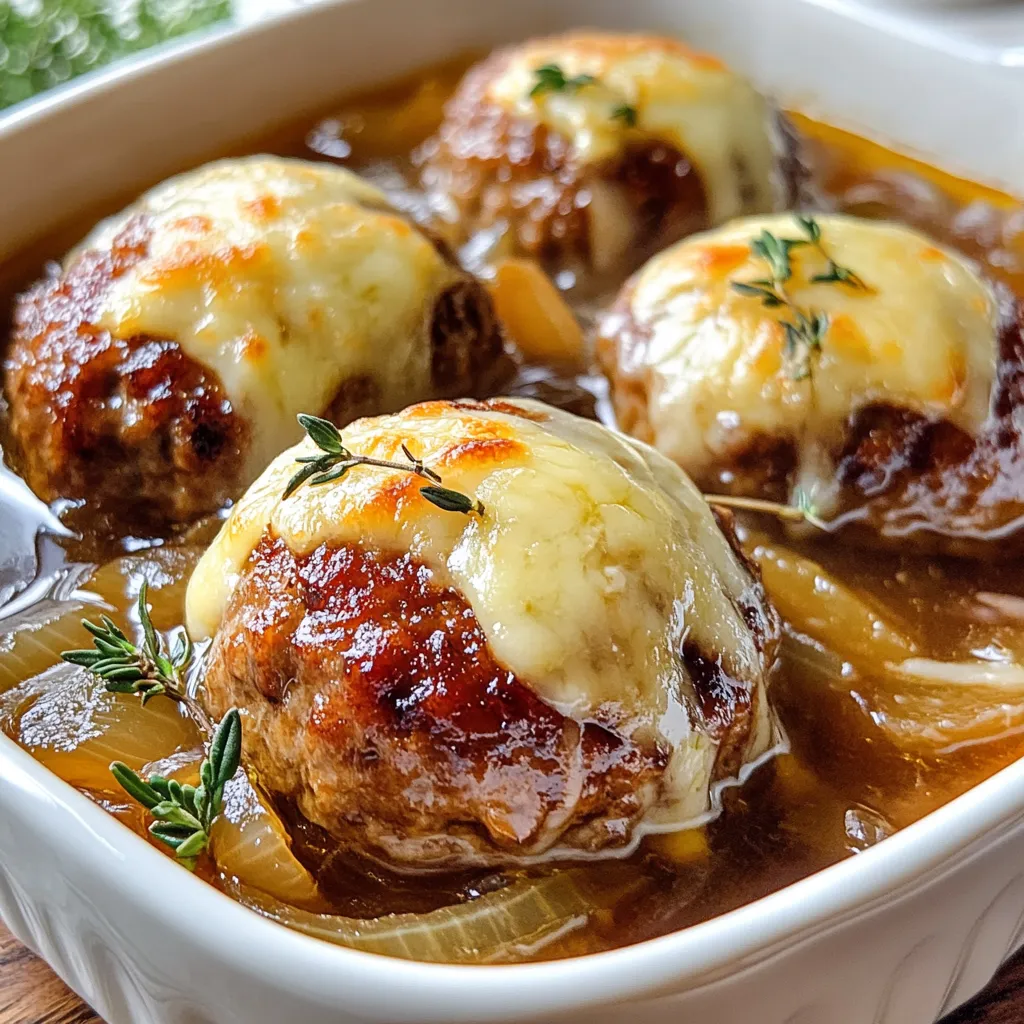 French Onion Meatballs Comforting and Flavorful Meal