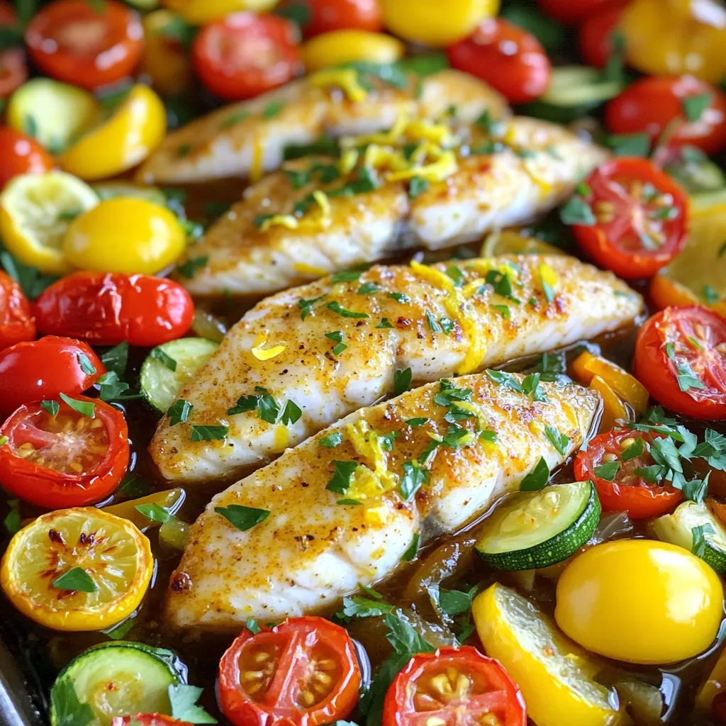 Sheet-Pan Lemon Garlic Tilapia Tasty Dinner Delight