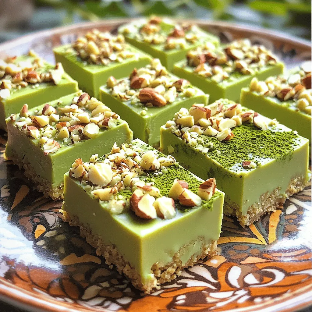 No Bake Matcha White Chocolate Bars Delightful Treat