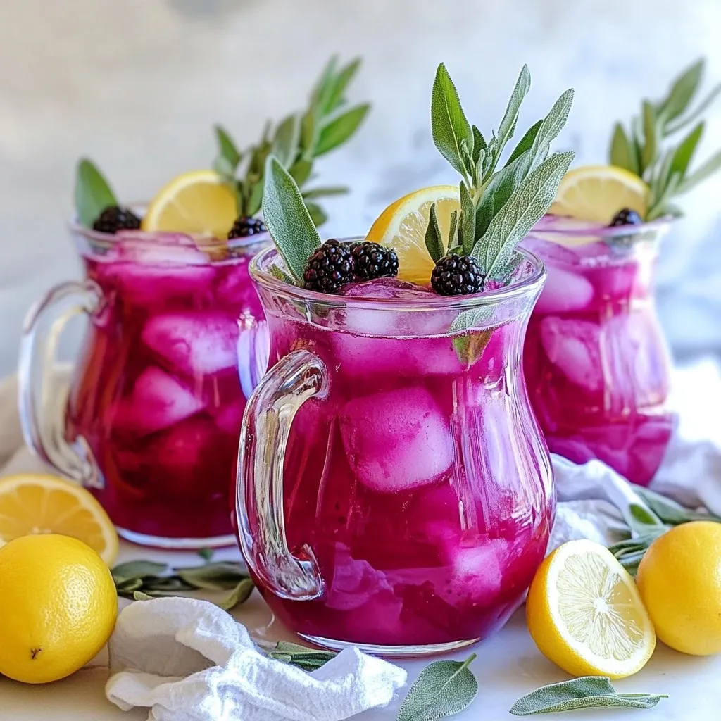 Blackberry Sage Lemonade Refreshing Summer Drink