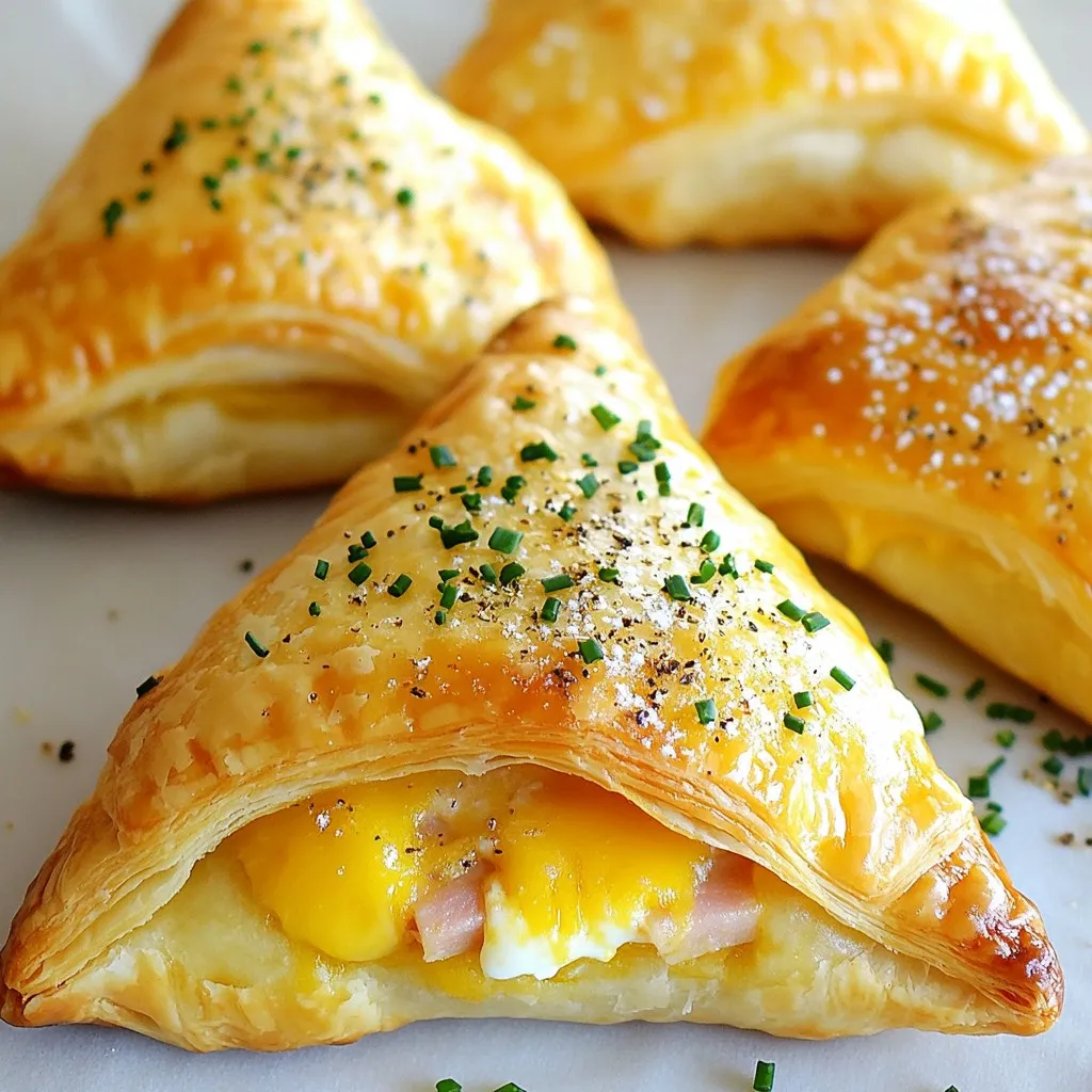 Ham and Cheese Puff Pastry Pockets Savory Delight