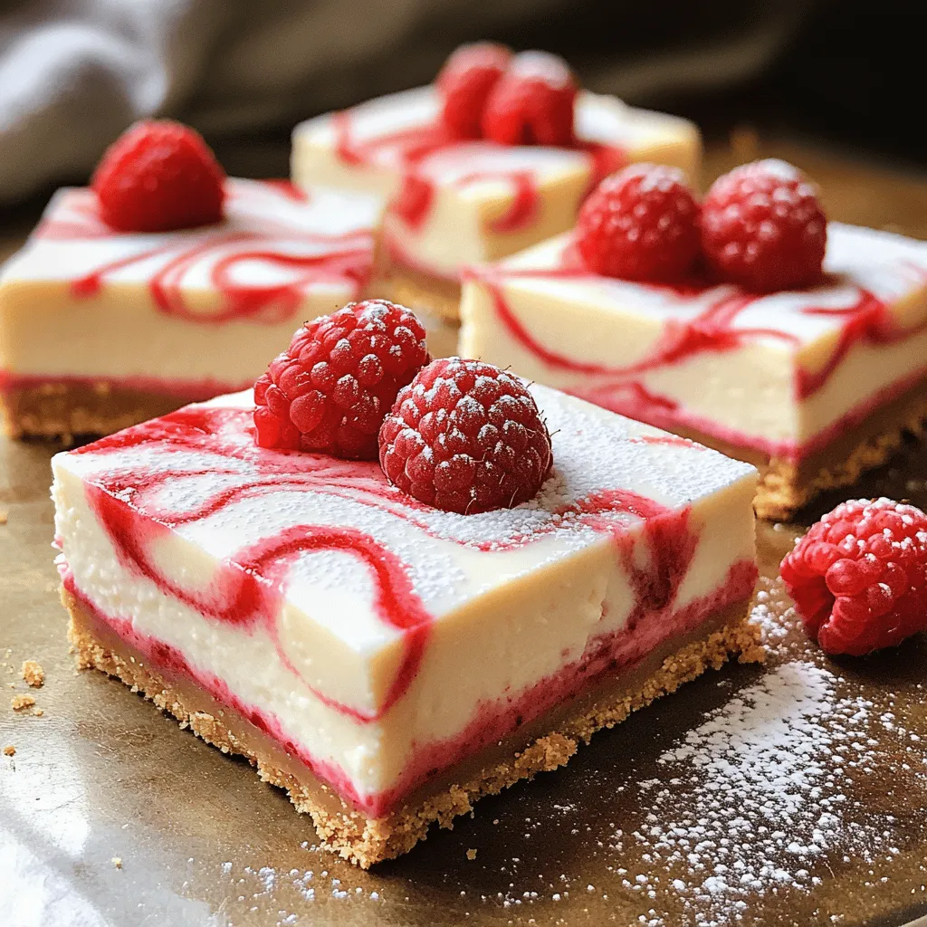 White Chocolate Raspberry Cheesecake Bars Delightful Treat