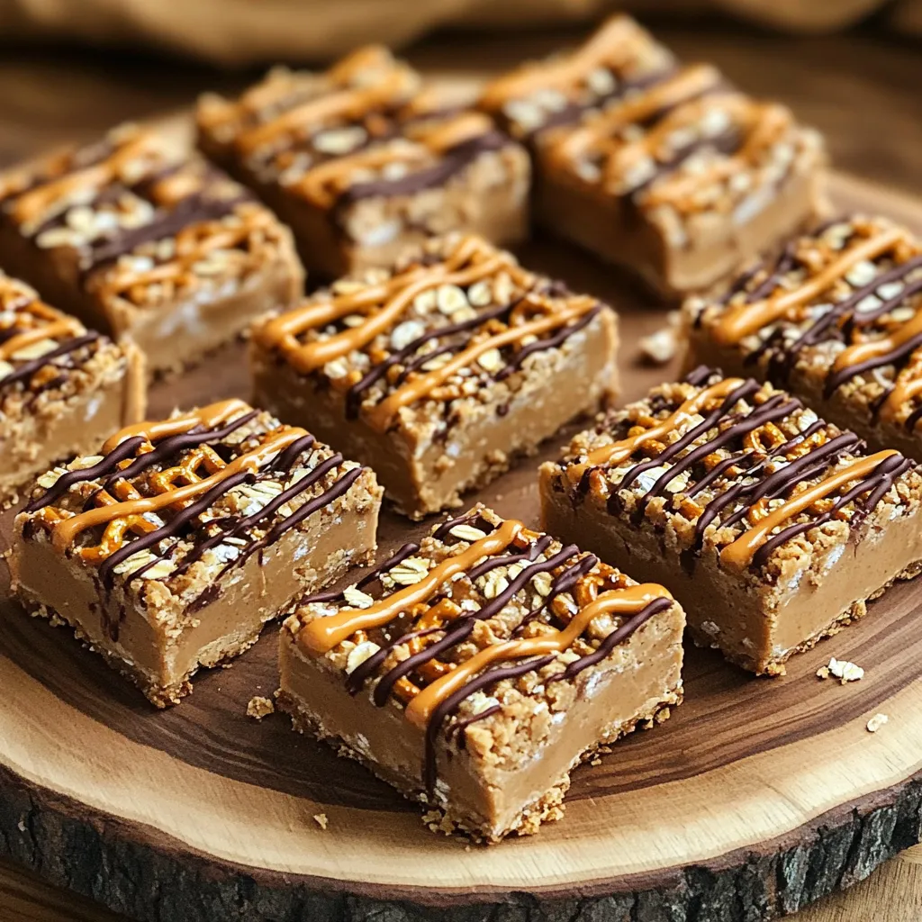 No Bake Peanut Butter Pretzel Bars Easy and Tasty Treat