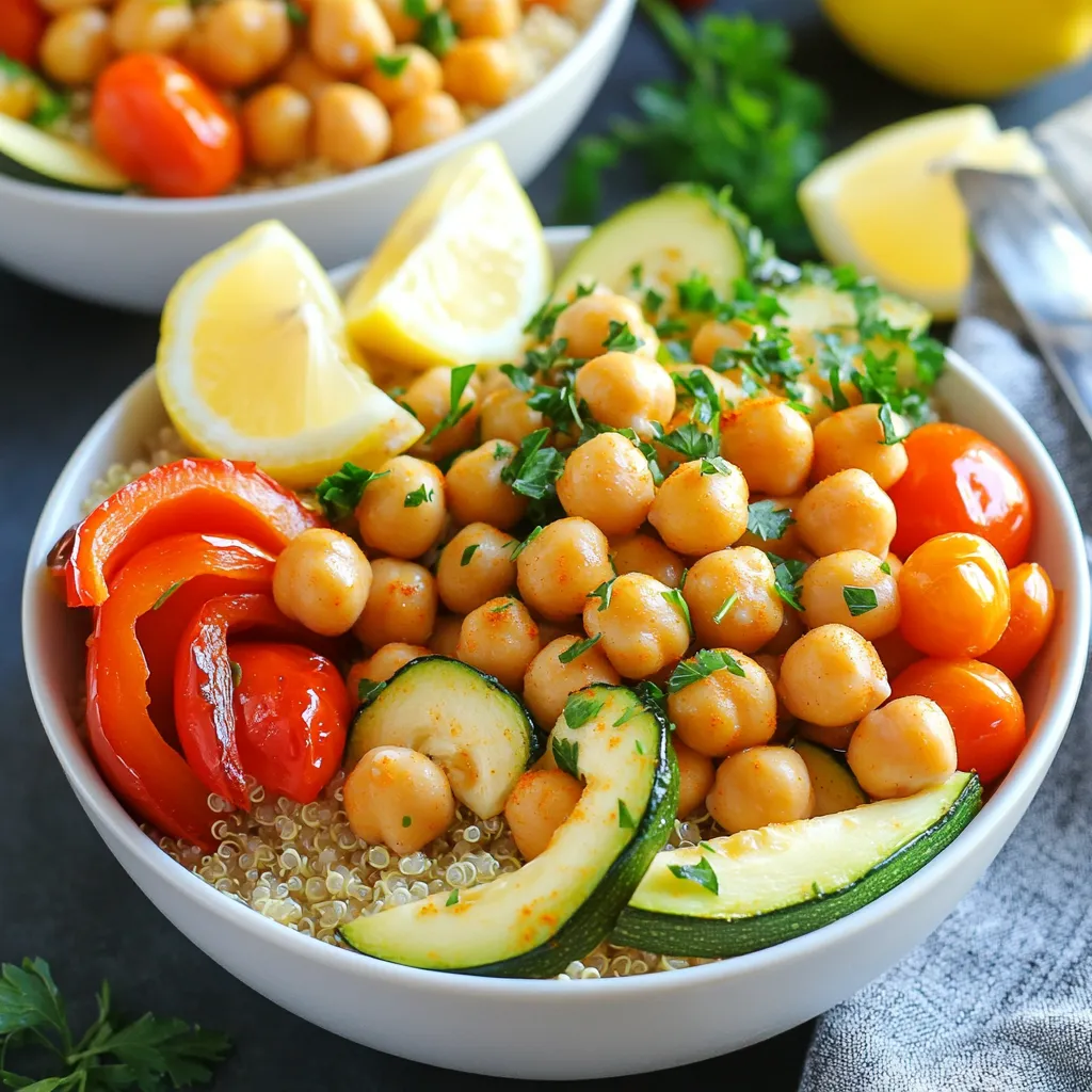 Mediterranean Chickpea Bowls Sheet Pan Delight
