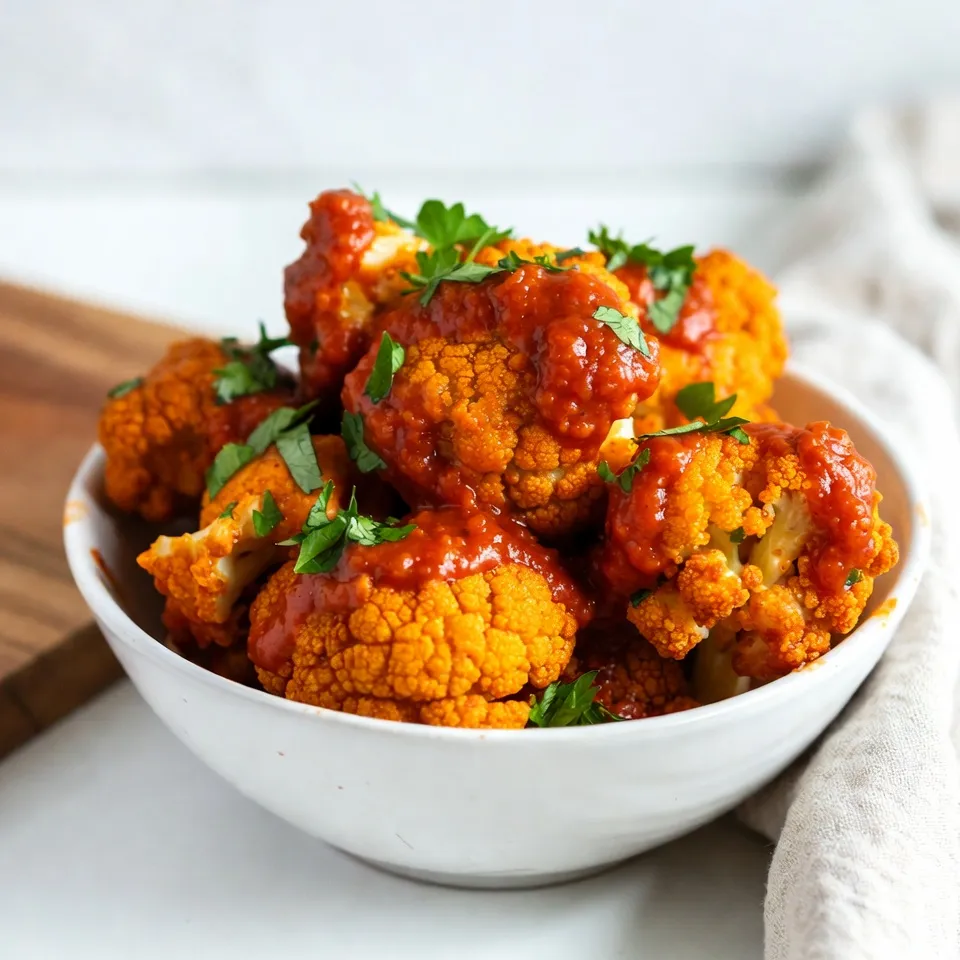 Vegan Buffalo Cauliflower Bites Crispy and Flavorful
