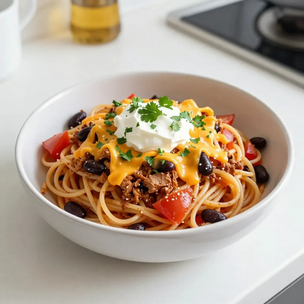One-Pot Taco Spaghetti Quick and Flavorful Meal