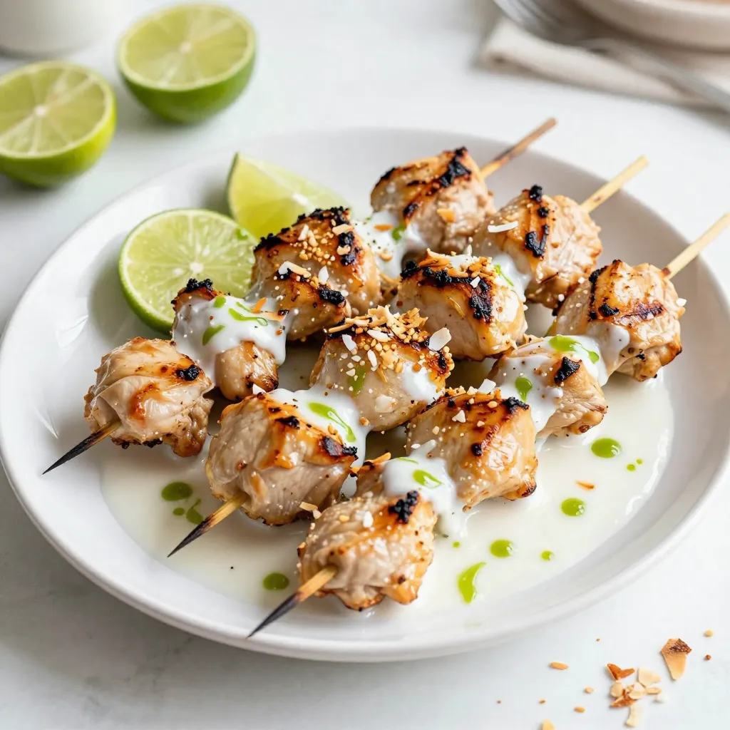 Coconut Lime Chicken Skewers Savory Grilling Delight