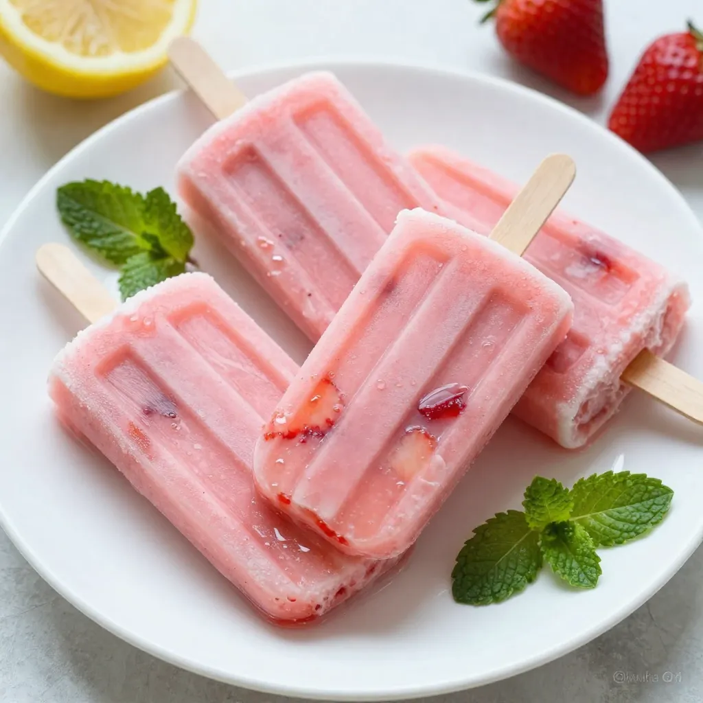 Strawberry Lemonade Popsicles Fresh and Easy Treat