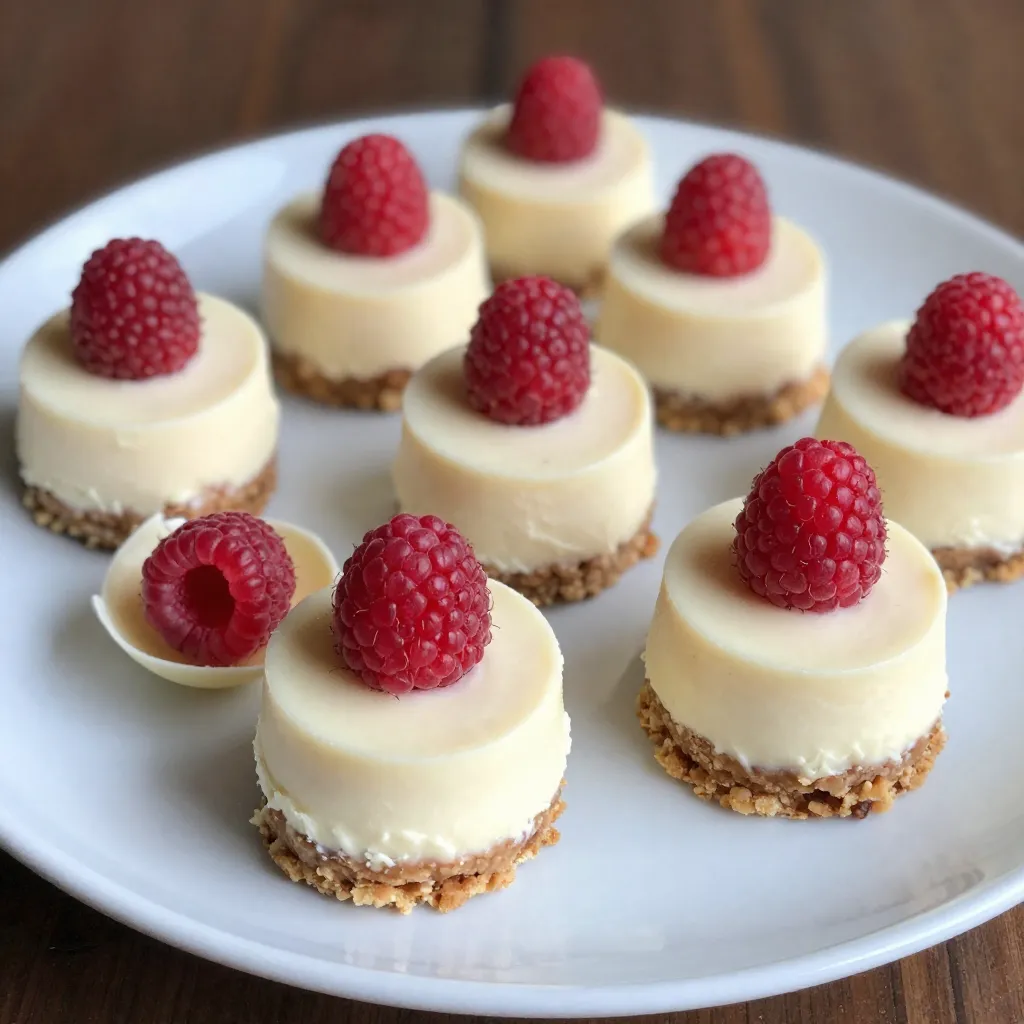 White Chocolate Raspberry Cheesecake Bites Delight
