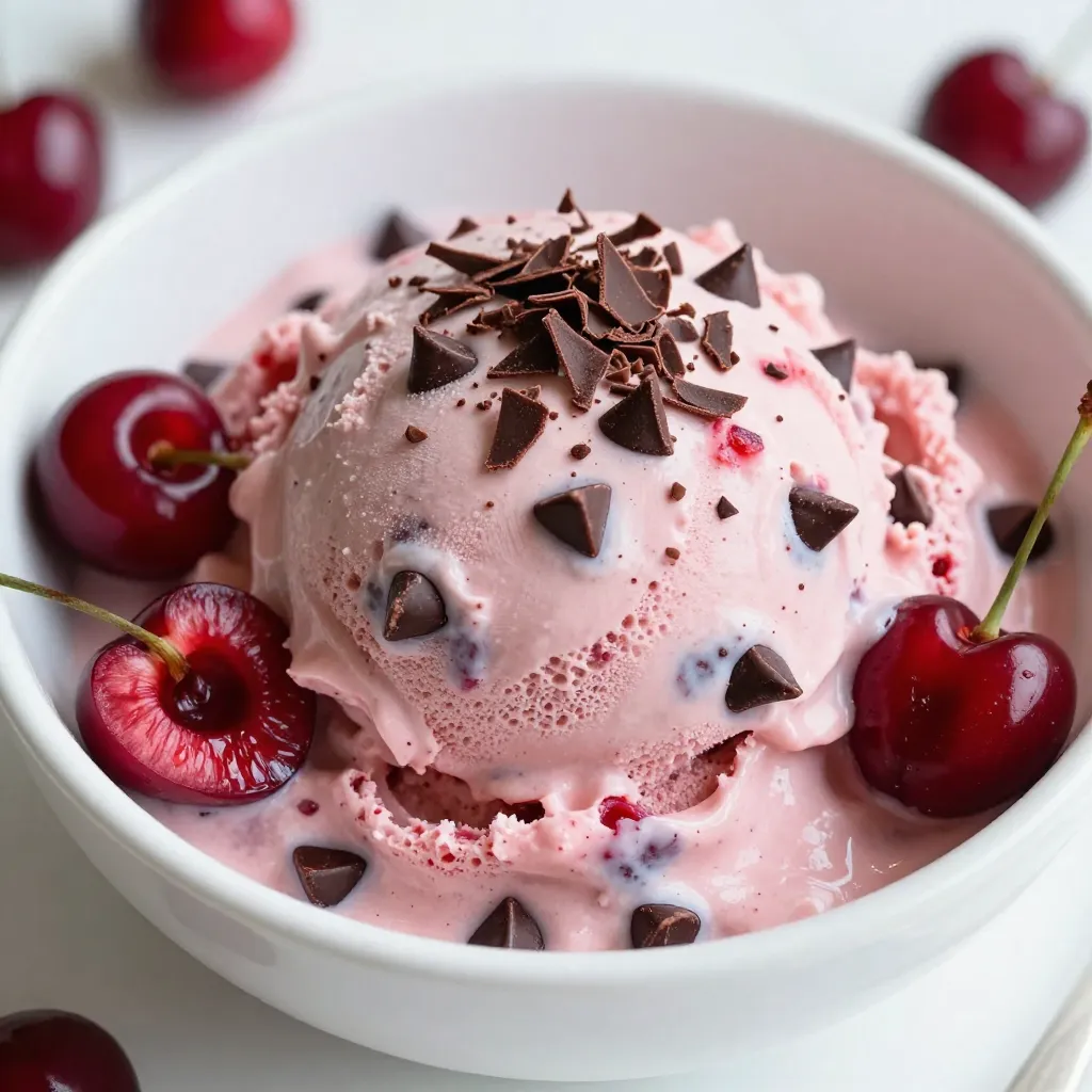 Cherry Chocolate Chip Ice Cream Delightful Treat Recipe