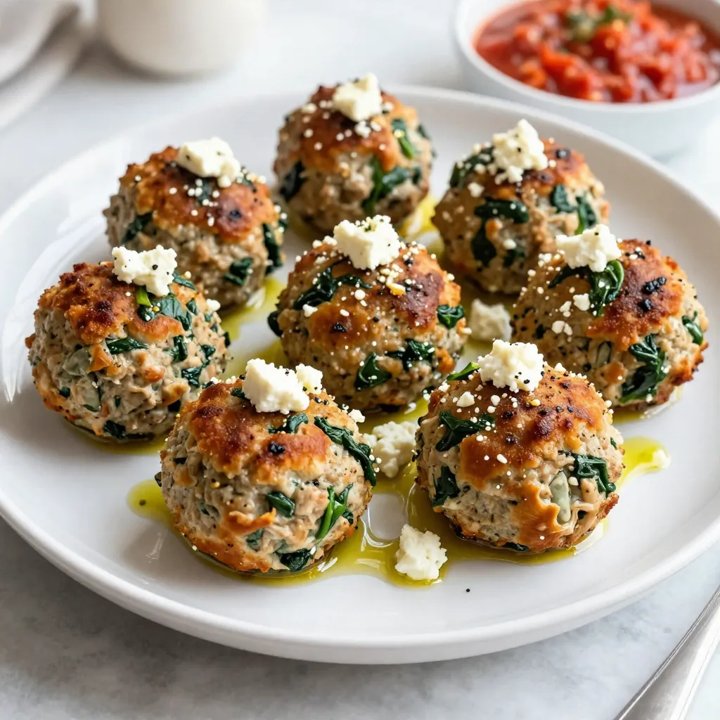 Spinach Feta Turkey Meatballs Simple and Healthy Recipe