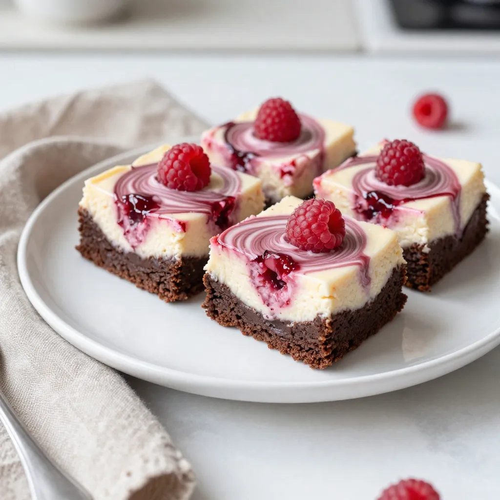 Raspberry Cheesecake Swirl Brownies Delightful Treat