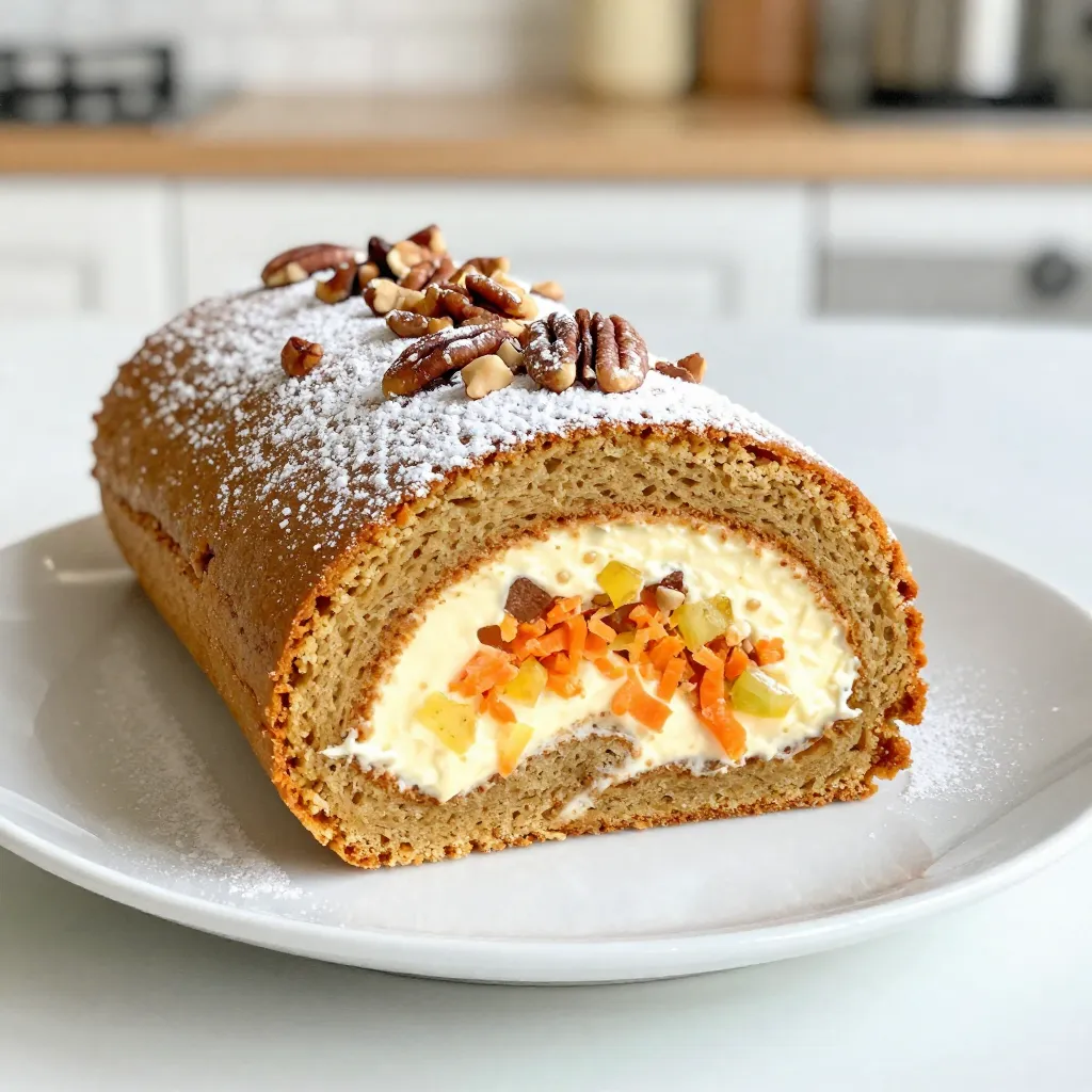 Spiced Carrot Cake Roll Delightful and Easy Recipe