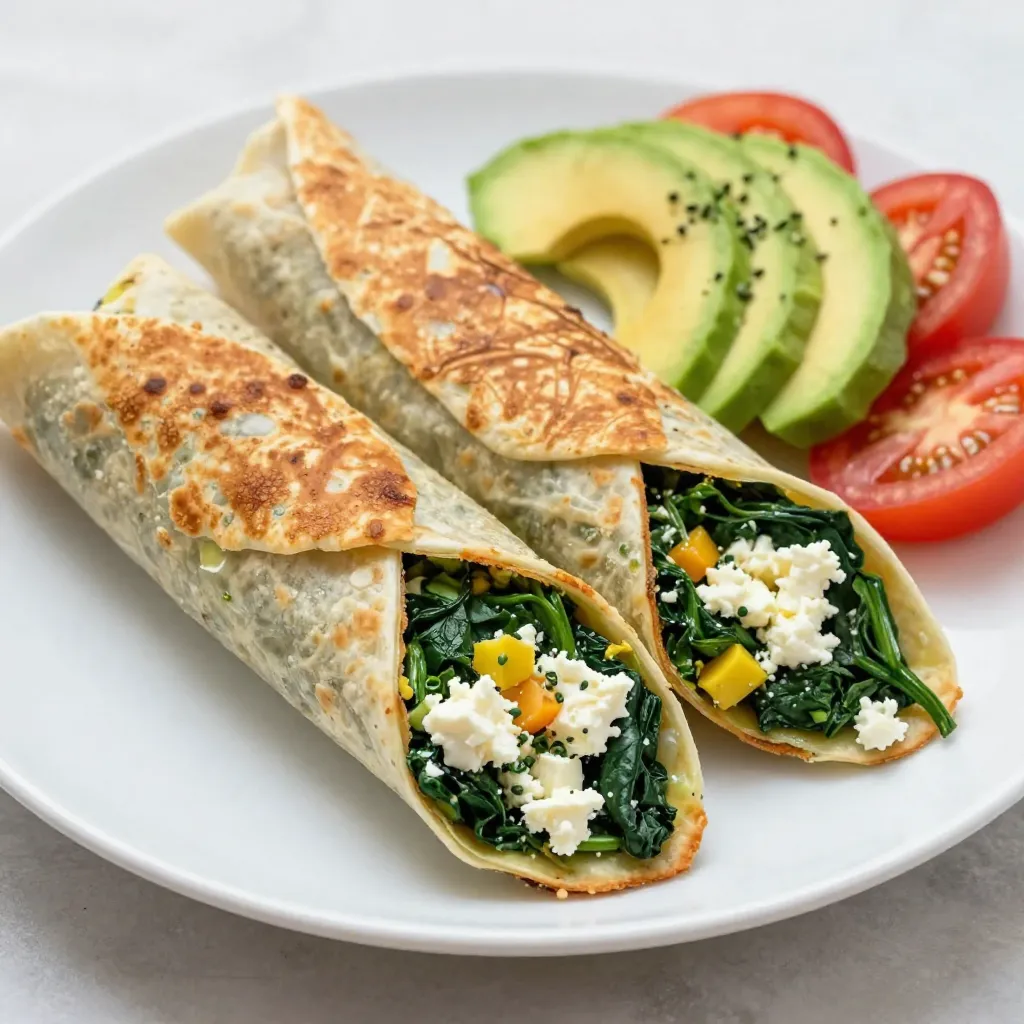 Spinach Feta Breakfast Wraps Energizing Morning Meal
