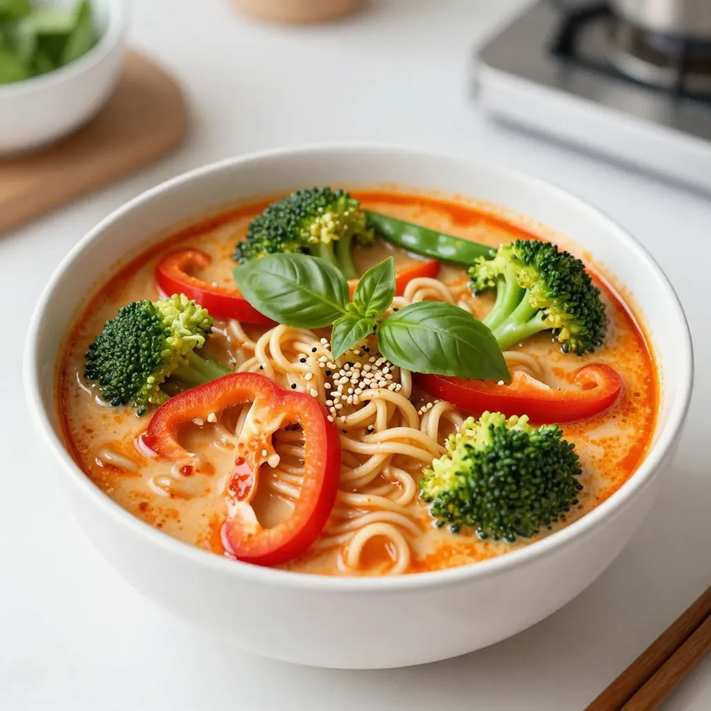 Red Curry Vegetable Ramen Flavorful and Easy Meal