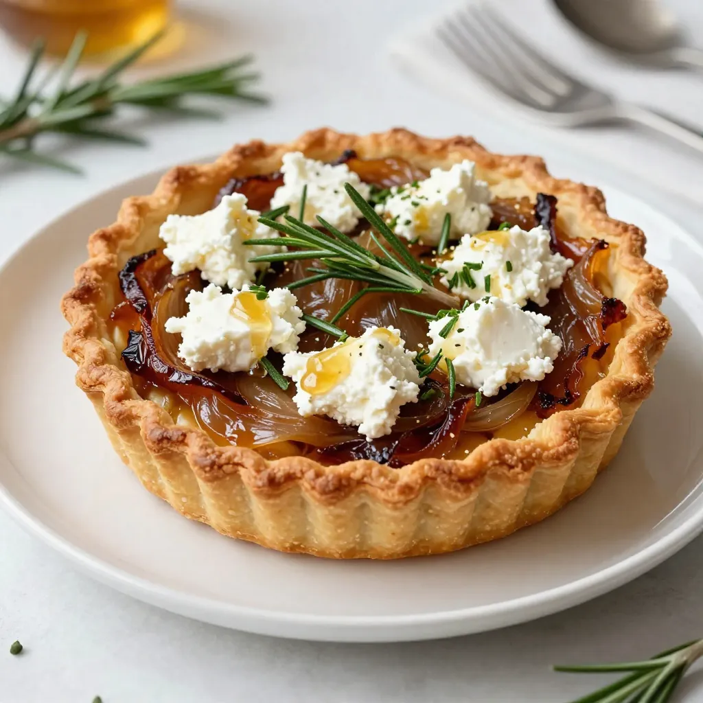 Caramelized Onion Goat Cheese Tart Delightful Bite