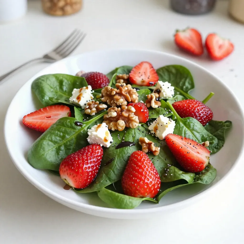 Strawberry Spinach Poppy Salad Fresh and Flavorful Dish