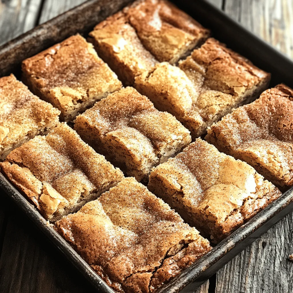 Snickerdoodle Blondies Easy and Tasty Treat Recipe