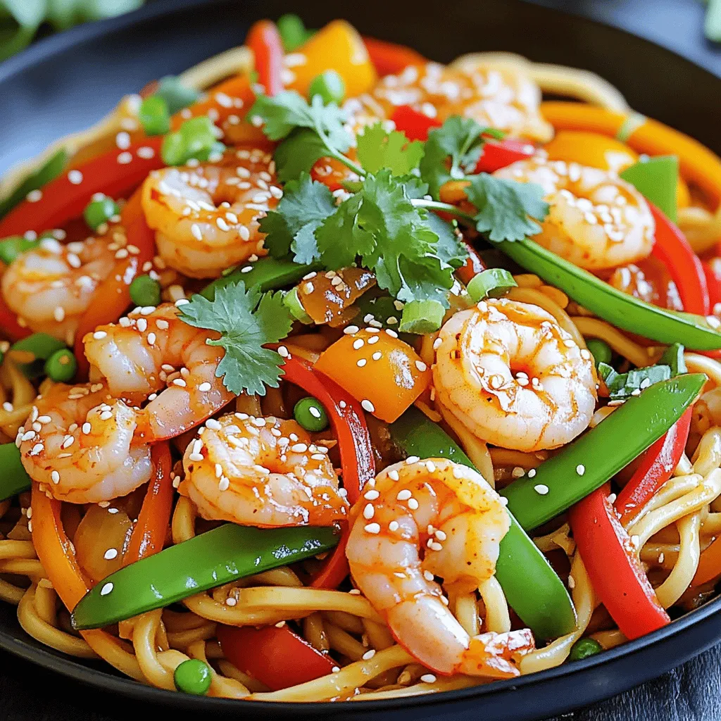 Minute Spicy Garlic Shrimp Udon Quick and Flavorful Meal