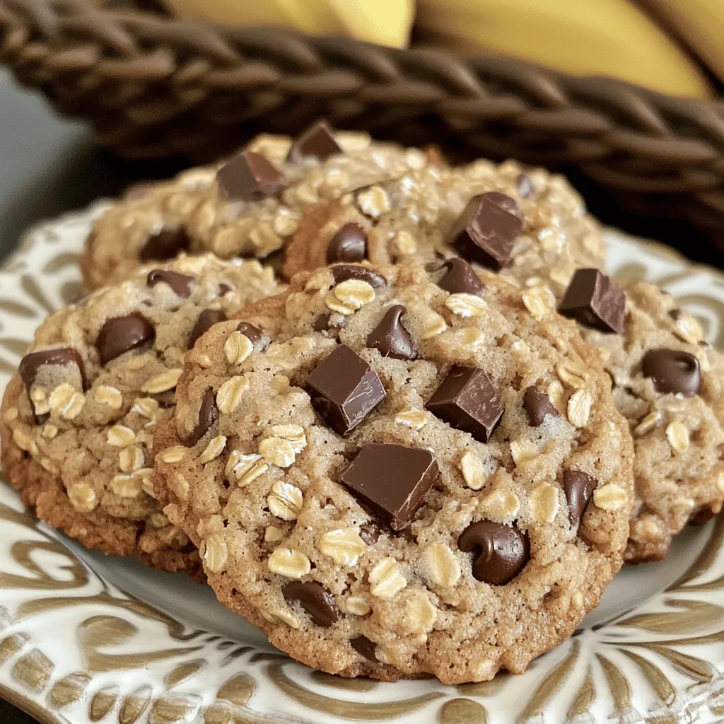 Chocolate Chip Banana Oat Cookies Quick and Easy Treat