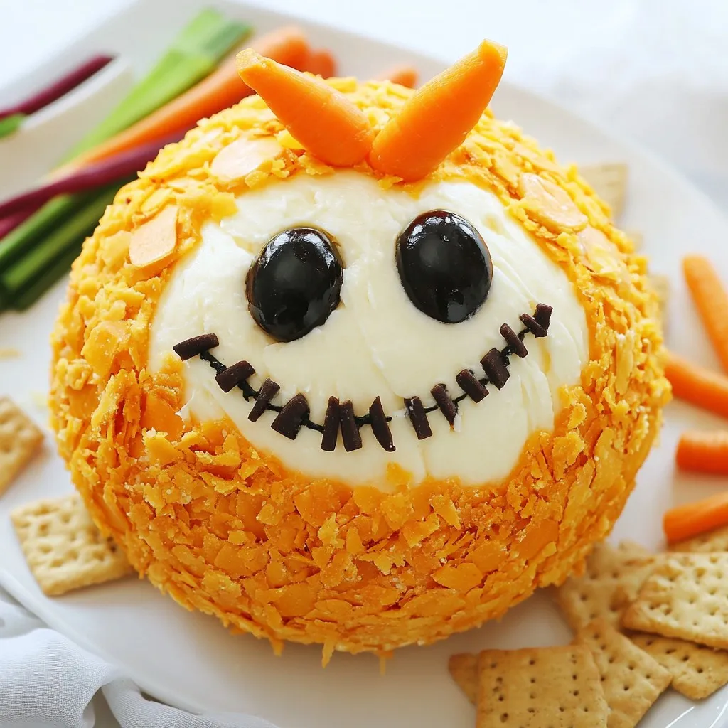 Jack Skellington Cheese Ball Easy and Fun Recipe