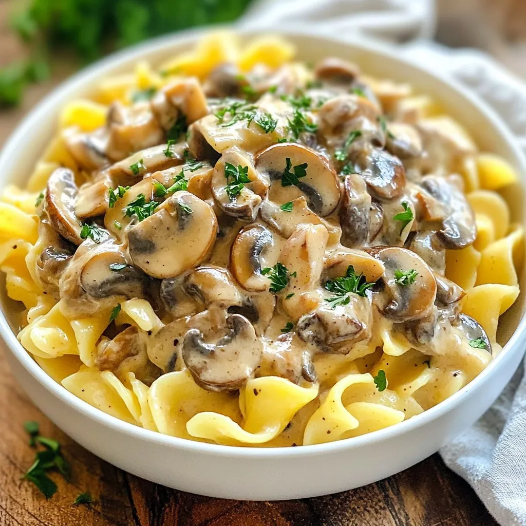 Creamy Mushroom Stroganoff Hearty and Flavorful Dish