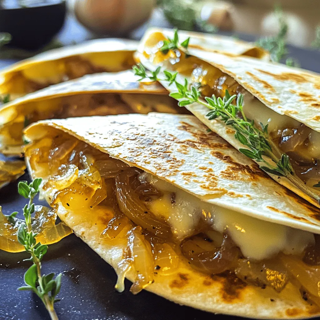 Caramelized Onion Gruyere Quesadillas Delicious Treat