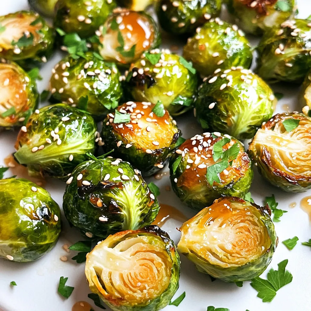 Air Fryer Honey Garlic Brussels Sprouts Delight