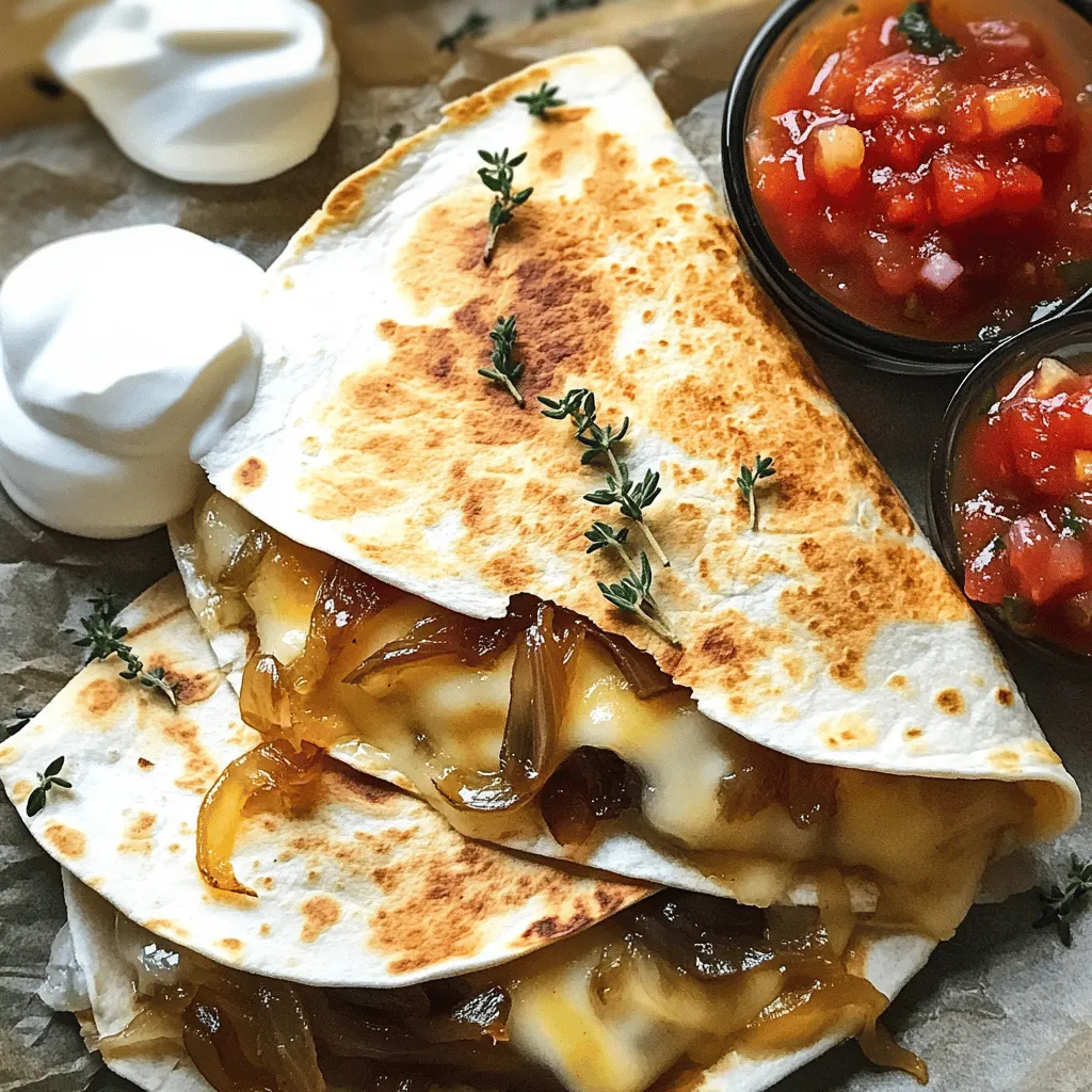 Caramelized Onion Gruyere Quesadillas Delicious Treat