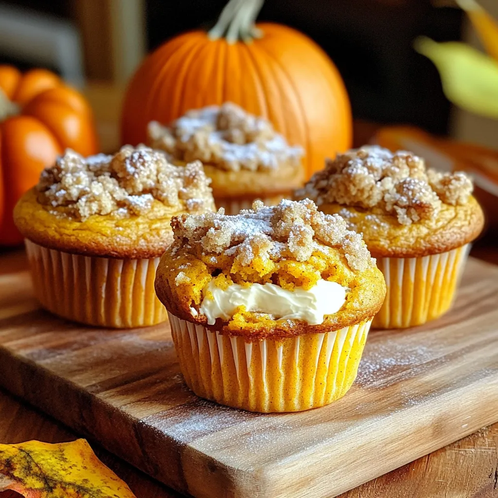 Pumpkin Cream Cheese Muffins with Streusel Delight
