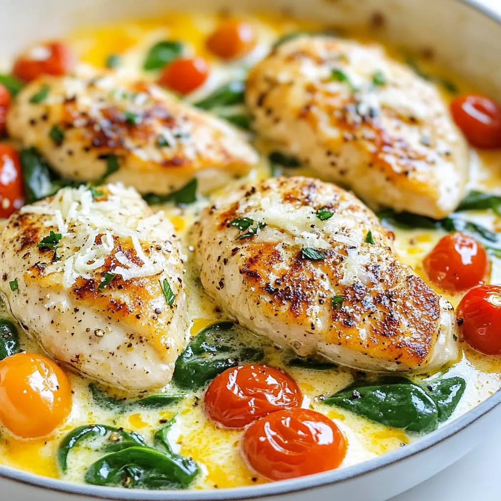 Keto Chicken Spinach Tomato Skillet Easy Weeknight Meal