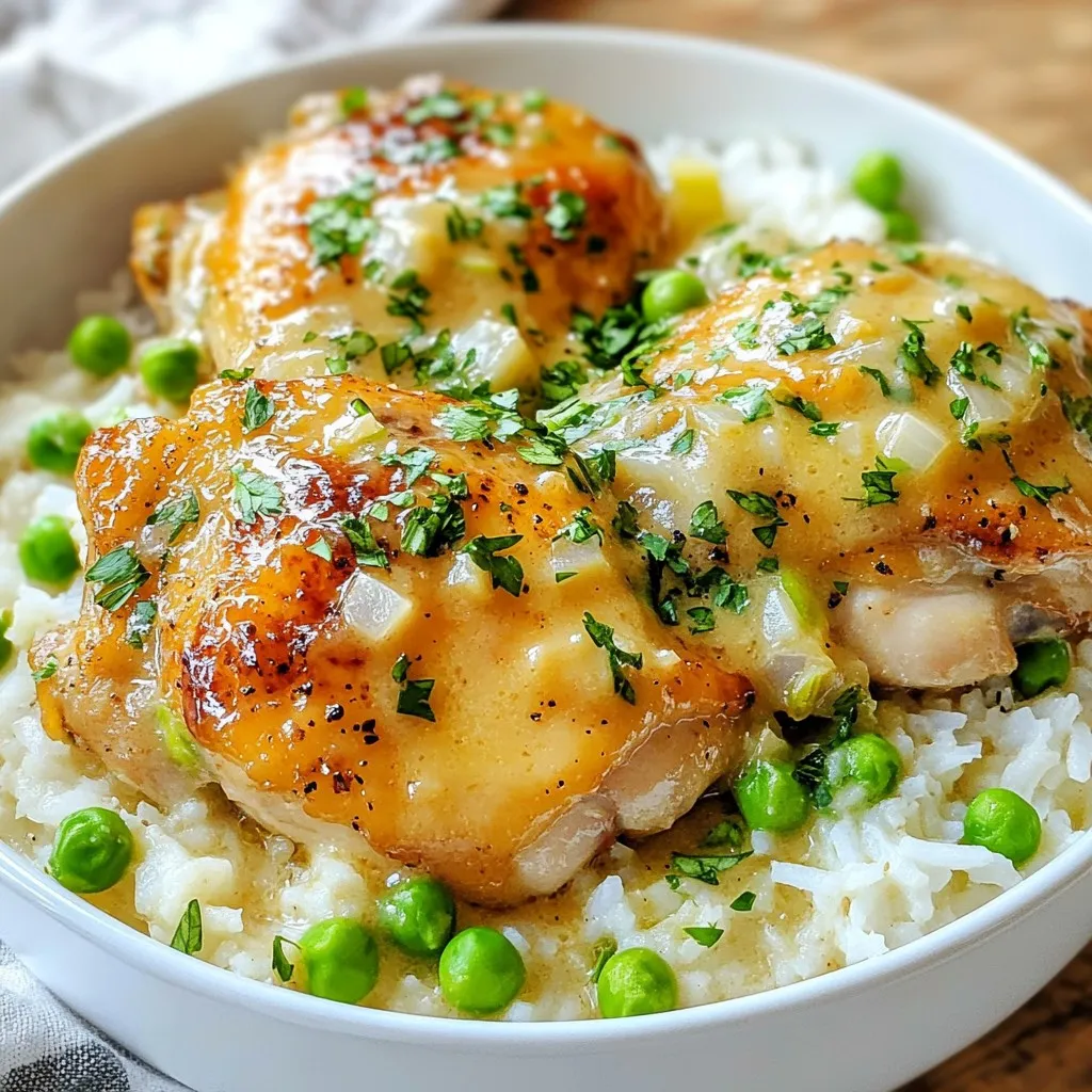 Creamy Smothered Chicken &#038; Rice Tasty One-Pot Meal