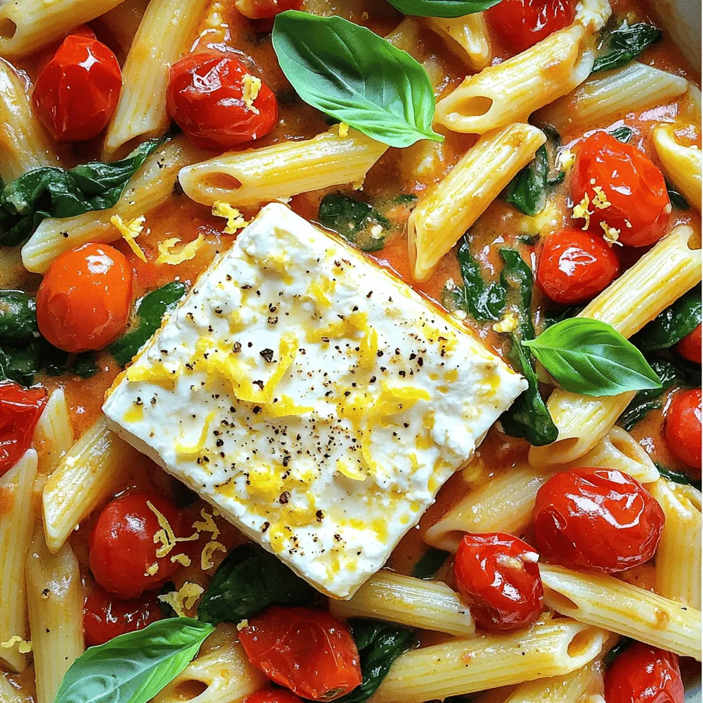 Baked Feta Tomato Pasta TikTok Style Simple Recipe