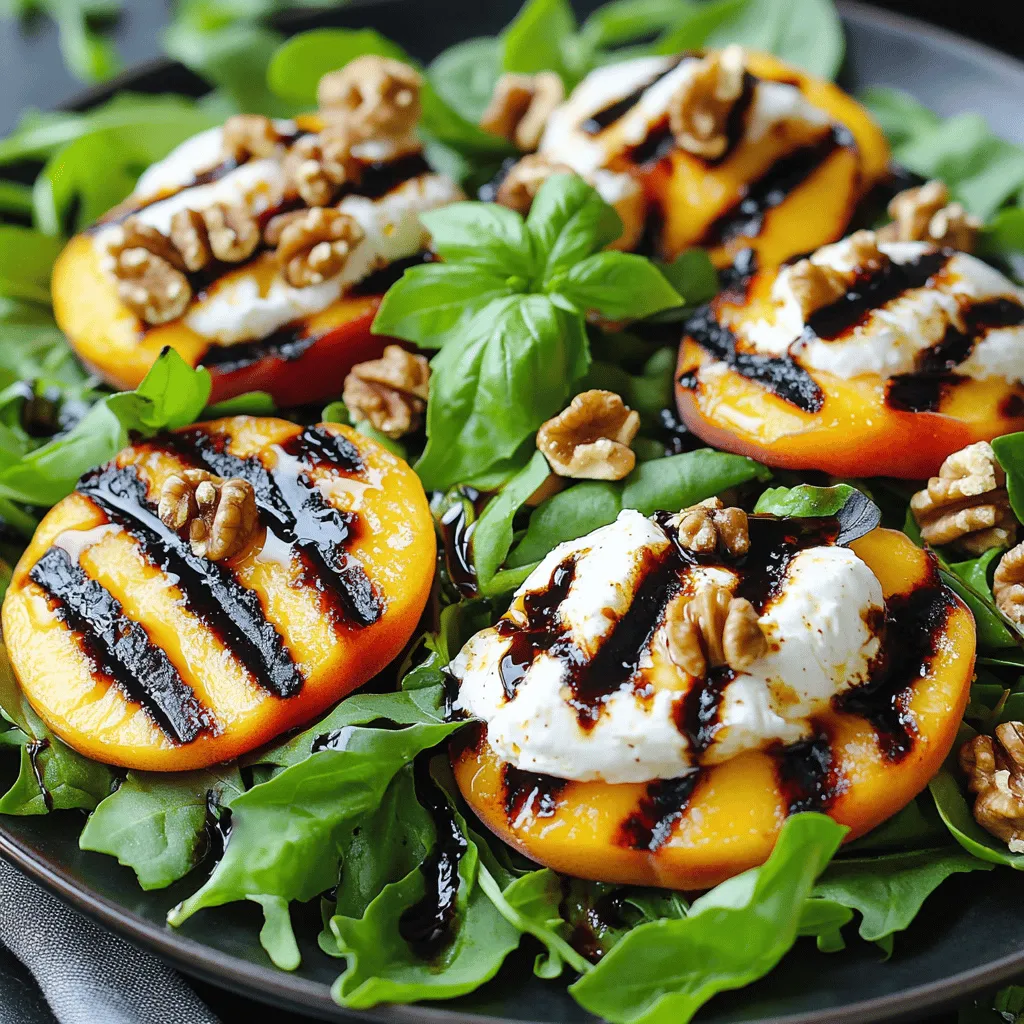 Grilled Peach Burrata Salad Fresh and Flavorful Treat