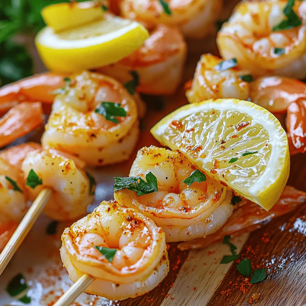 Air Fryer Garlic Butter Shrimp Skewers Savory Delight